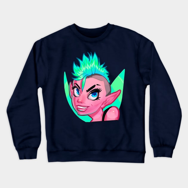 PIXIEGUTS logo | Punk Pixie Design Crewneck Sweatshirt by GeorgiaGoddard